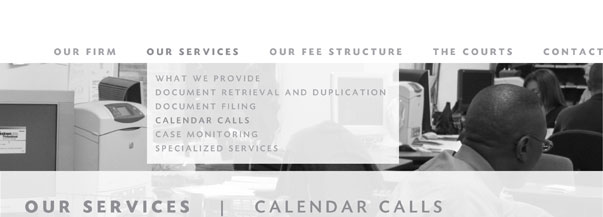 Our Services: Calendar Calls